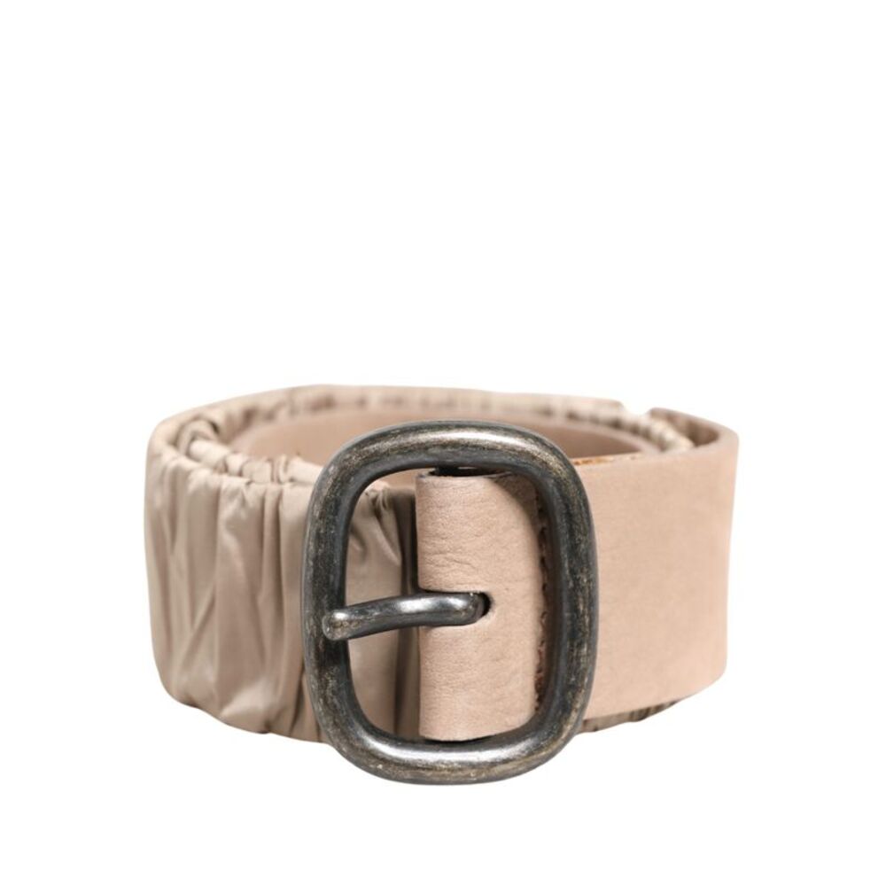 GF Ferre Women Beige Polyester Silver Metal Buckle Waist Women's Belt